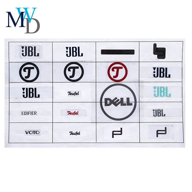 Impresión de logotipo y placa de identificación de texto para electrónica